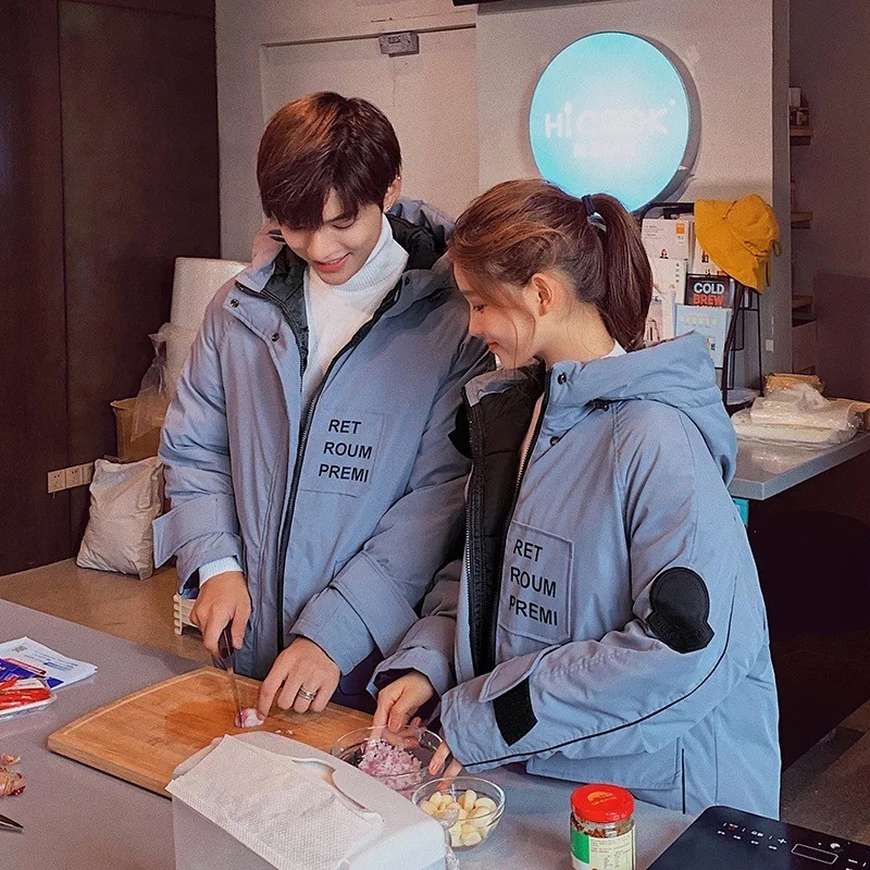 Куртка Теплая пуховая стеганая куртка с короткой курткой Свободная большая