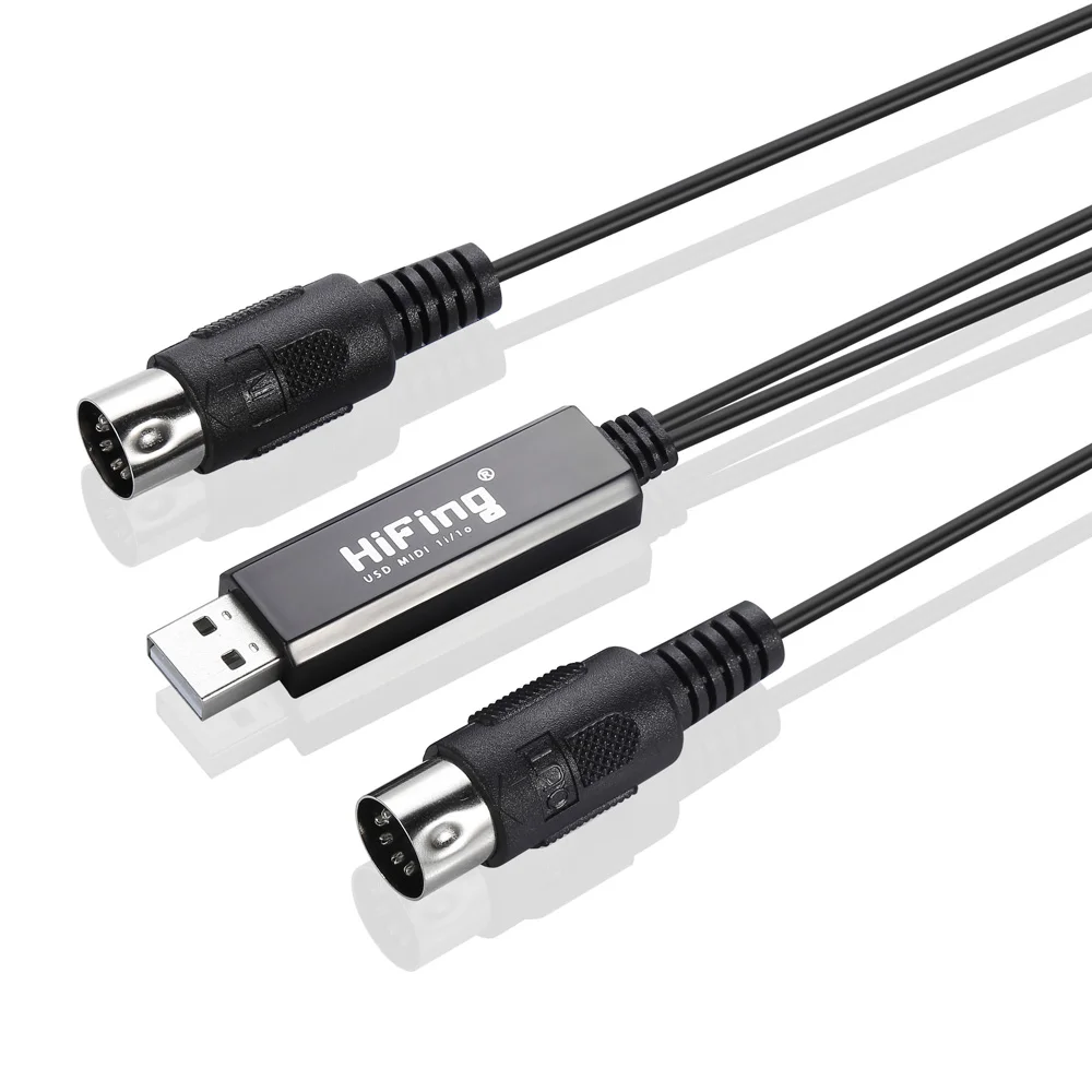 2 шт. HiFing USB показывающие внутреннюю/наружную миди Интерфейс конвертер/адаптер с