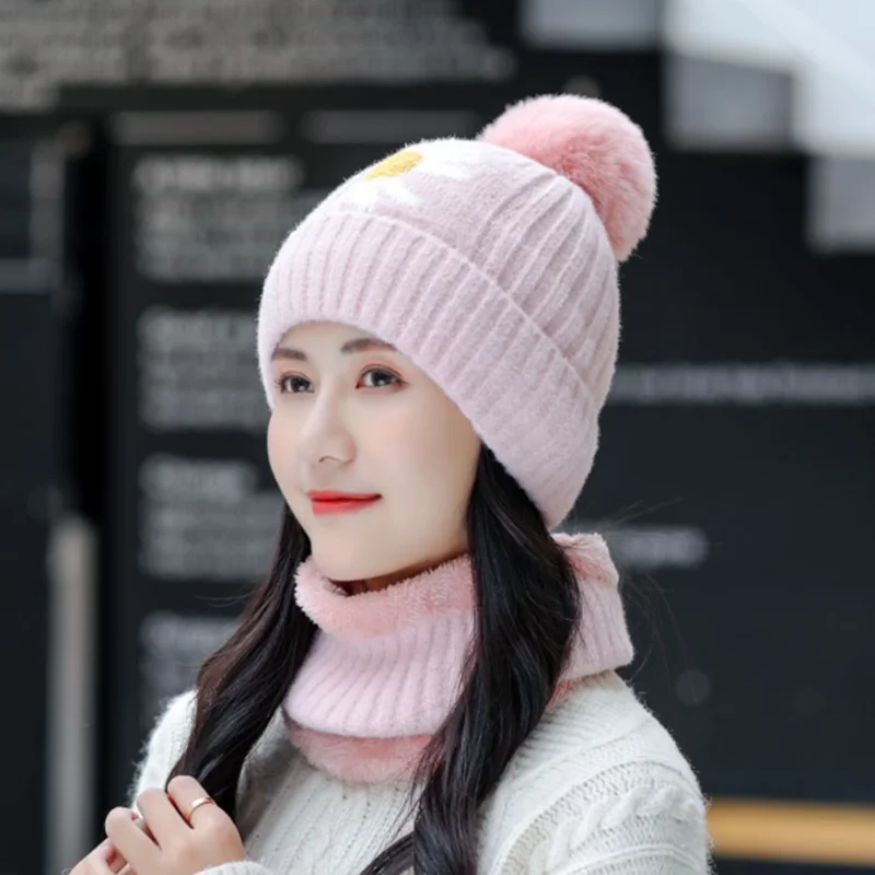 Новая зимняя шапка и шарф комплект ювелирных изделий для женщин осень зима