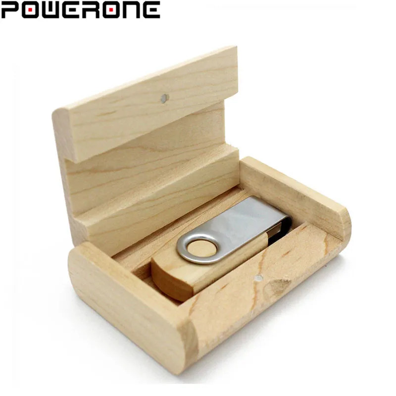 POWERONE вращающийся металлический деревянный usb + ручка накопитель 4 ГБ 8 16 32 64 Usb флеш