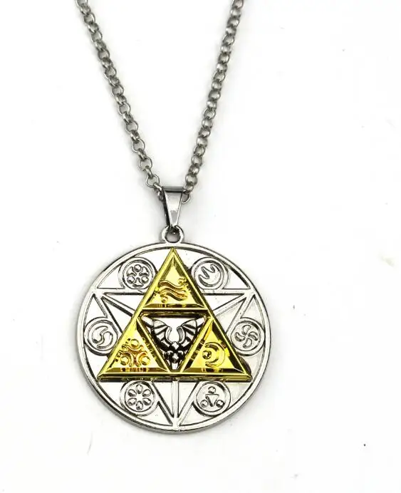 Легенда о Zelda мастер меч оболочка дыхание диких ожерелье маска Triforce ожерелье с подвеской в Знак дружбы Комбинированные Украшения - Окраска металла: bronze