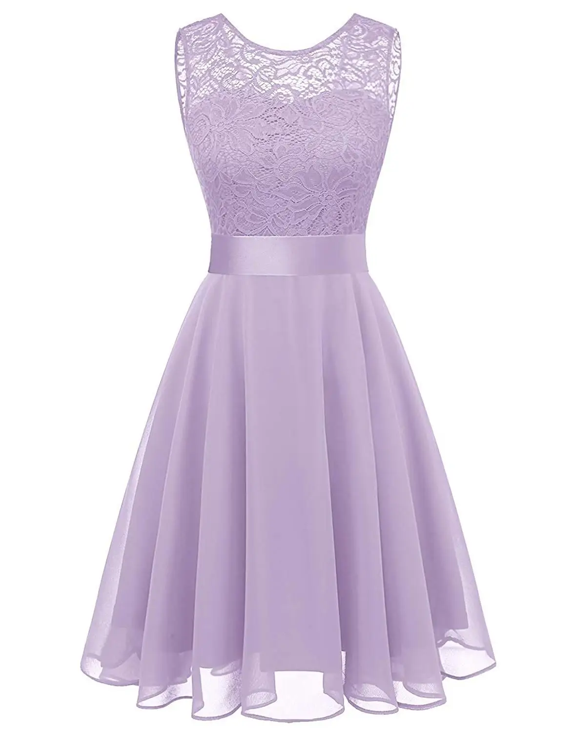 

Navy Blue Women's Vintage Floral Short Floral Lace Bridesmaid Dress A-line Swing Party Dress