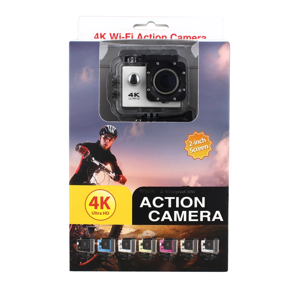 Экшн-камера Ultra HD 4 K Wi-Fi видеокамеры 16 МП 170 go Deportiva 2 дюйма f60 водонепроницаемость 30