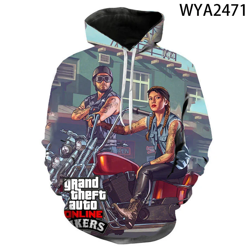 Новинка 2020 толстовки с 3D принтом Grand Theft Auto Game Gta 4/5 для мужчин женщин детей Крутая
