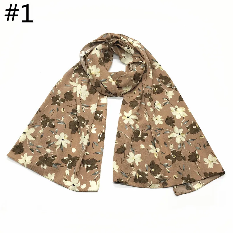 

New Printing Chiffon Small Flower Fashion Scarf Women's Shawl Headtie