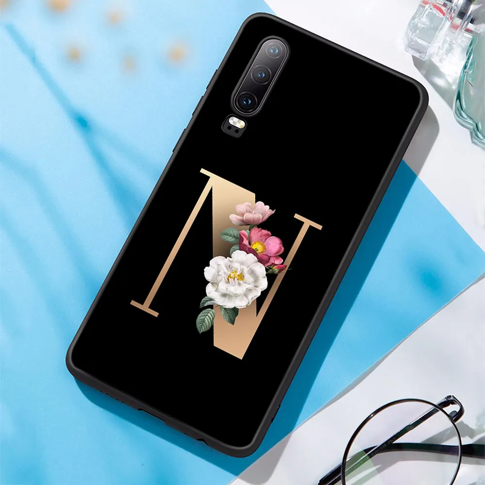 

Letter Case for Huawei P40 P30 P20 Lite Pro Mate 30 20 Lite Pro P Smart Plus 2021 2019 Honor 30 20 9X Pro Lite Phone Cases Funda