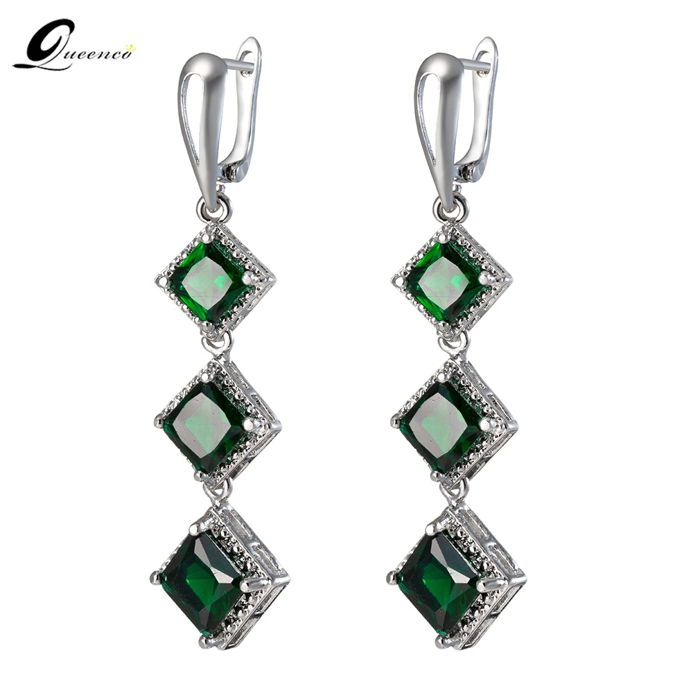 

Trendy Earrings Jewelry Brincos Pendientes Green Dangle Wedding Earring Women's Accessories Novidades Wholesale Jewlery