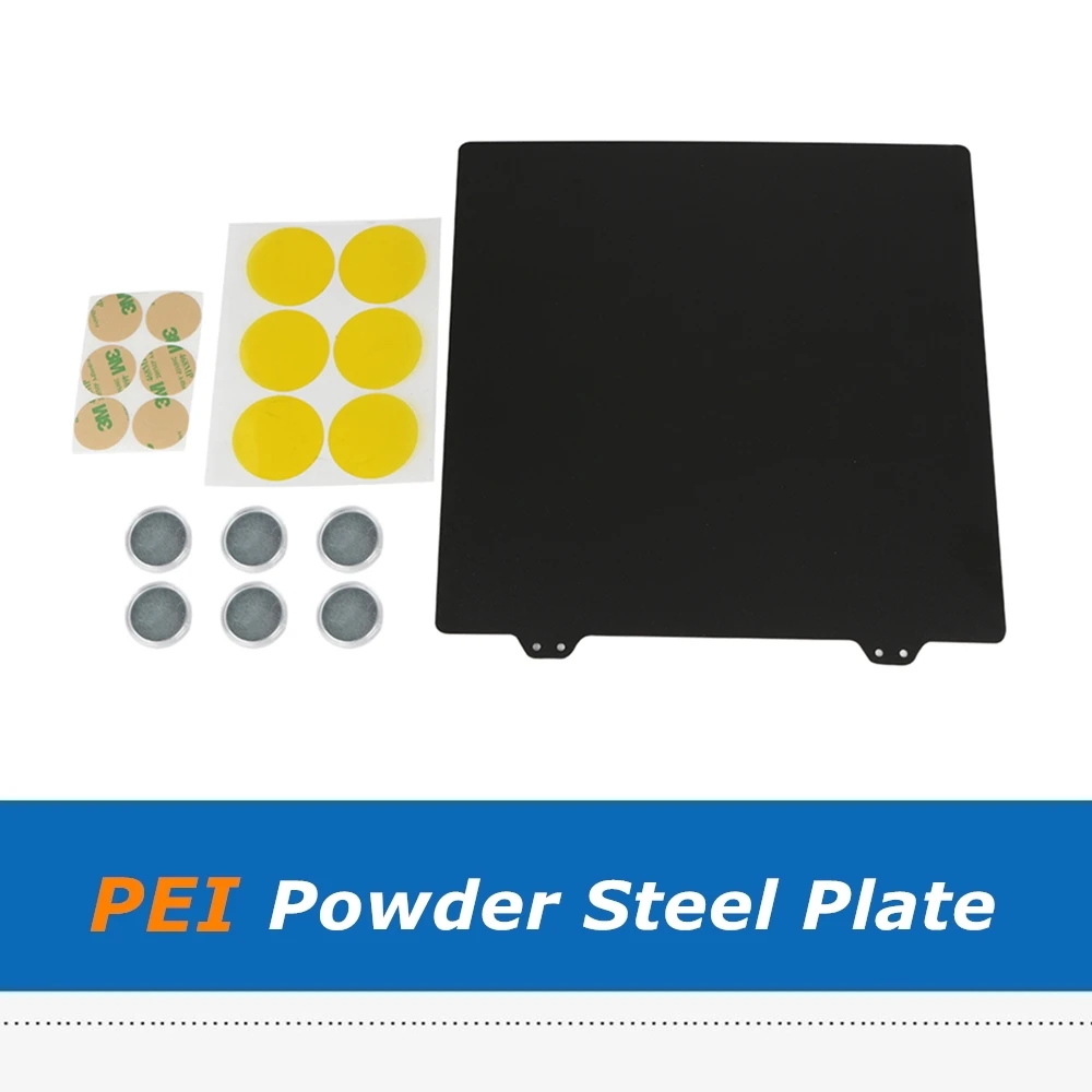 220mm 235mm double textured pei powder coated spring build steel plate sheet 6pcs magnet for ender 5 ender 3 3d printer parts free global shipping