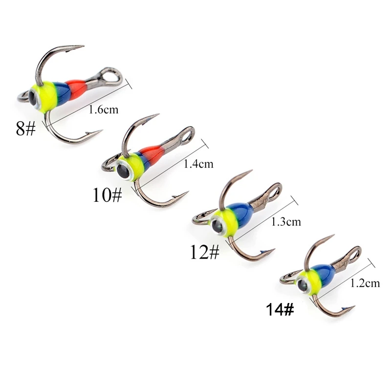 5Pcs/Set High-Carbon Steel Three-Jaw Hook Fishing Hooks Winter Ice Accessories | Спорт и развлечения