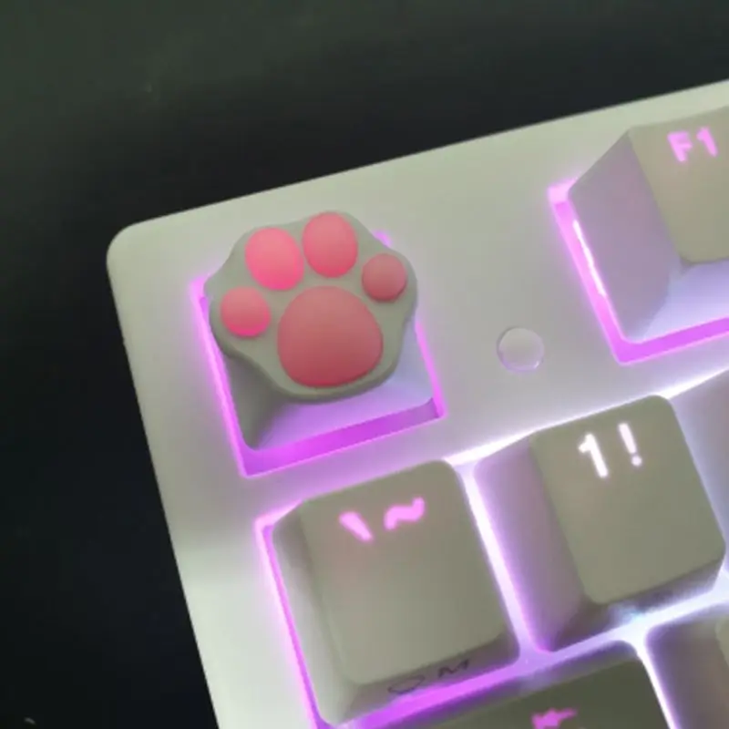 Индивидуальные ABS Силиконовые Kitty Paw Artisan Cat лапы Pad клавиатуры keyCaps для Cherry MX