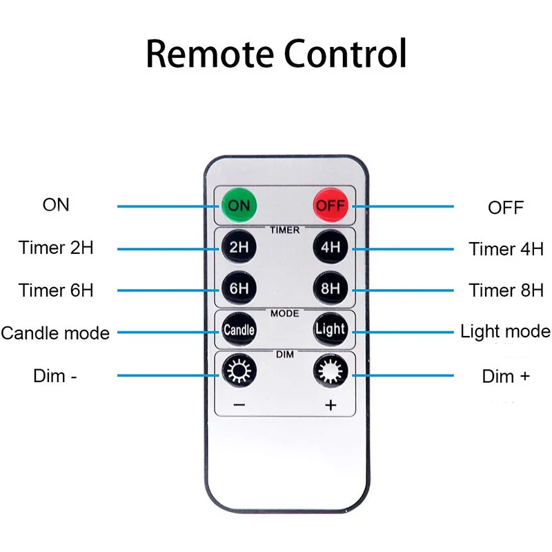 LED Flameless Candle Light Cylindrical Electric Set with Remote Timer for Home Fireplace Halloween Christmas decoration | Лампы и