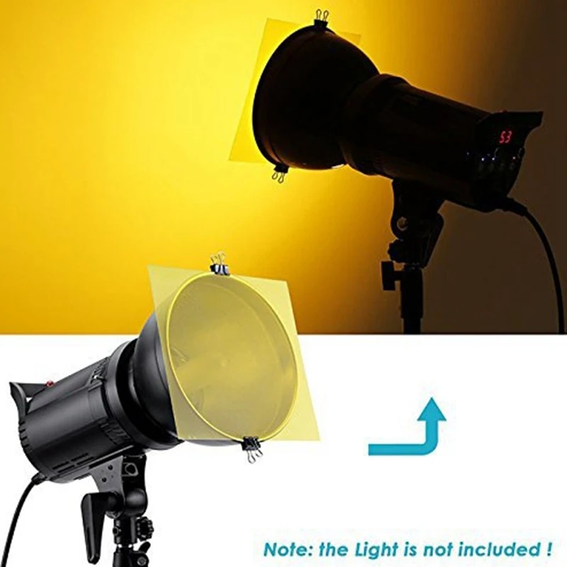 6 шт. гелевый фильтр прозрачный Цвет пленка Пластик листы корректирующий гель