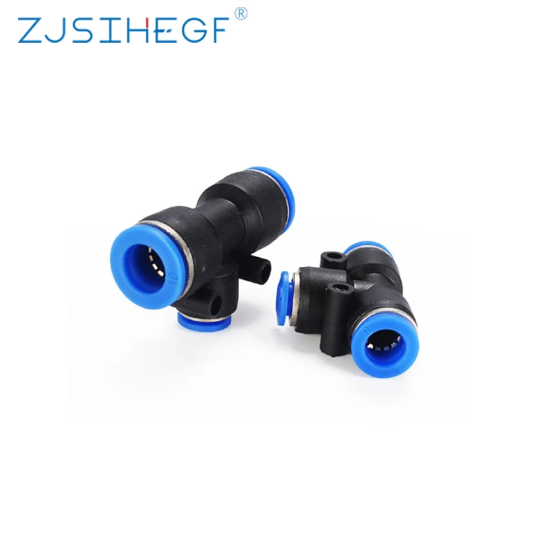 Колышек воздушные пневматические фитинги 3-х полосная T Тип Пластик быстроное