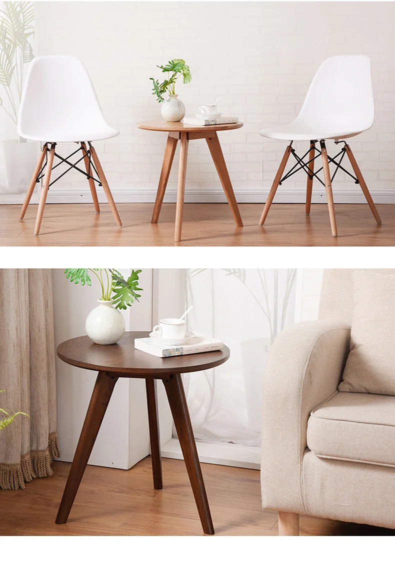 

Japanese-style pure solid wood side red oak walnut coffee table living room furniture creative modern minimalist side table