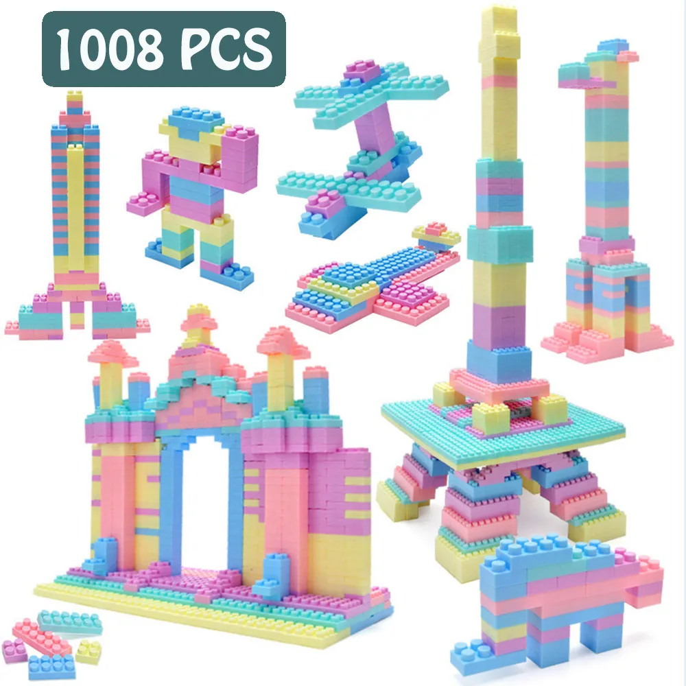 1000 шт. Детский конструктор Город|Игрушечные кубики| |