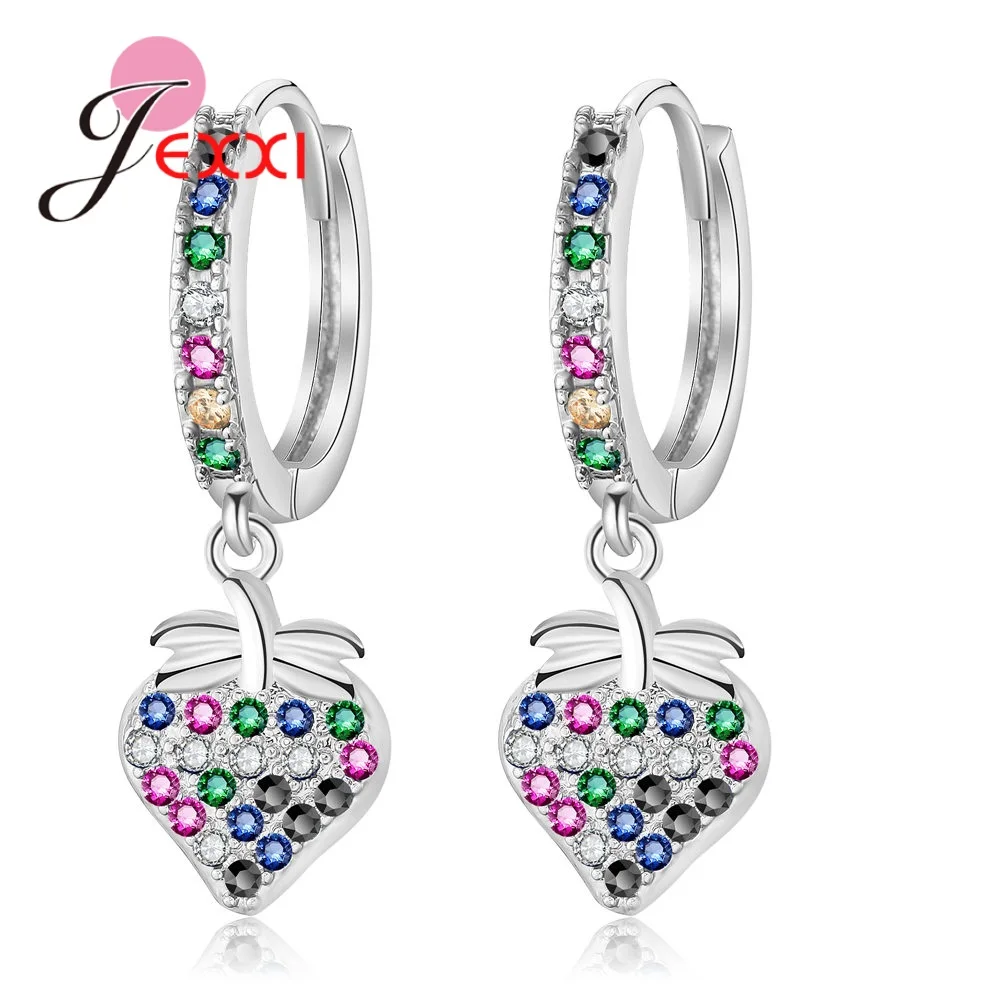 Прямая продажа с фабрики Разноцветные серьги подвески из стерлингового серебра