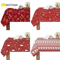 nicetown christmas tablecloth waterproof party table cloth toalha de mesa nappe decoracao para casa manteles table cover