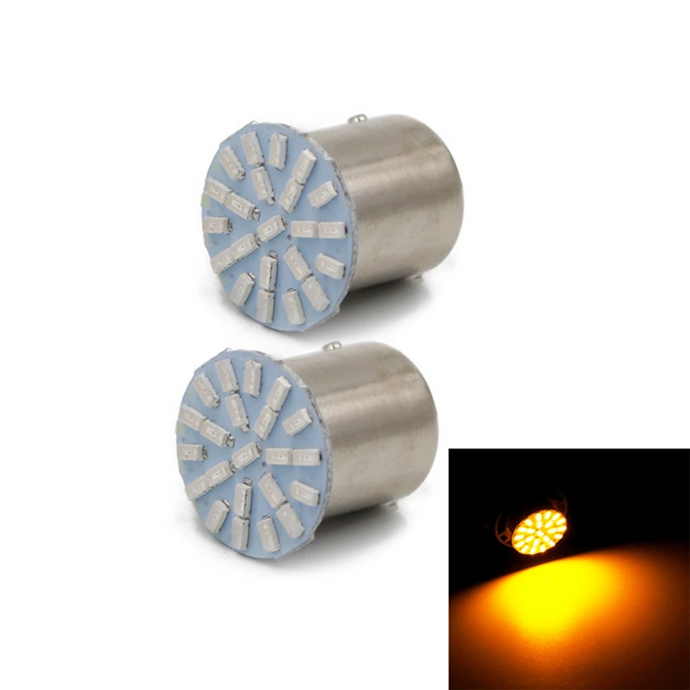 100x voiture led P21w s25 ba15s 3014 1156 22 smd 22smd ampoule Земляная лампа бесплатная доставка 12 В/24