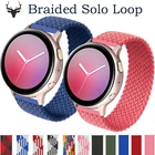 Ремешок соло Плетеный для Samsung Galaxy 46 мм, Воздухопроницаемый браслет для наручных часов active 2 40 мм 44 мм 42 мм, Huawei GT 2 Pro