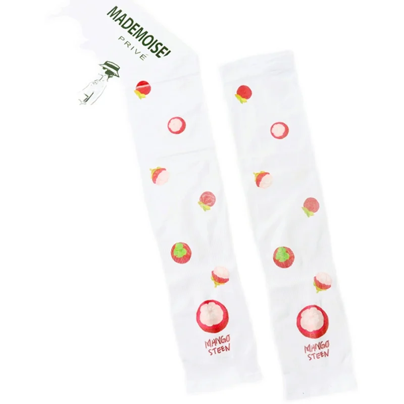 

2021 summer fruit sleeve female travel sunshade thin ice silk hand sleeve women riding outdoor gloves sun protecetive sleeve