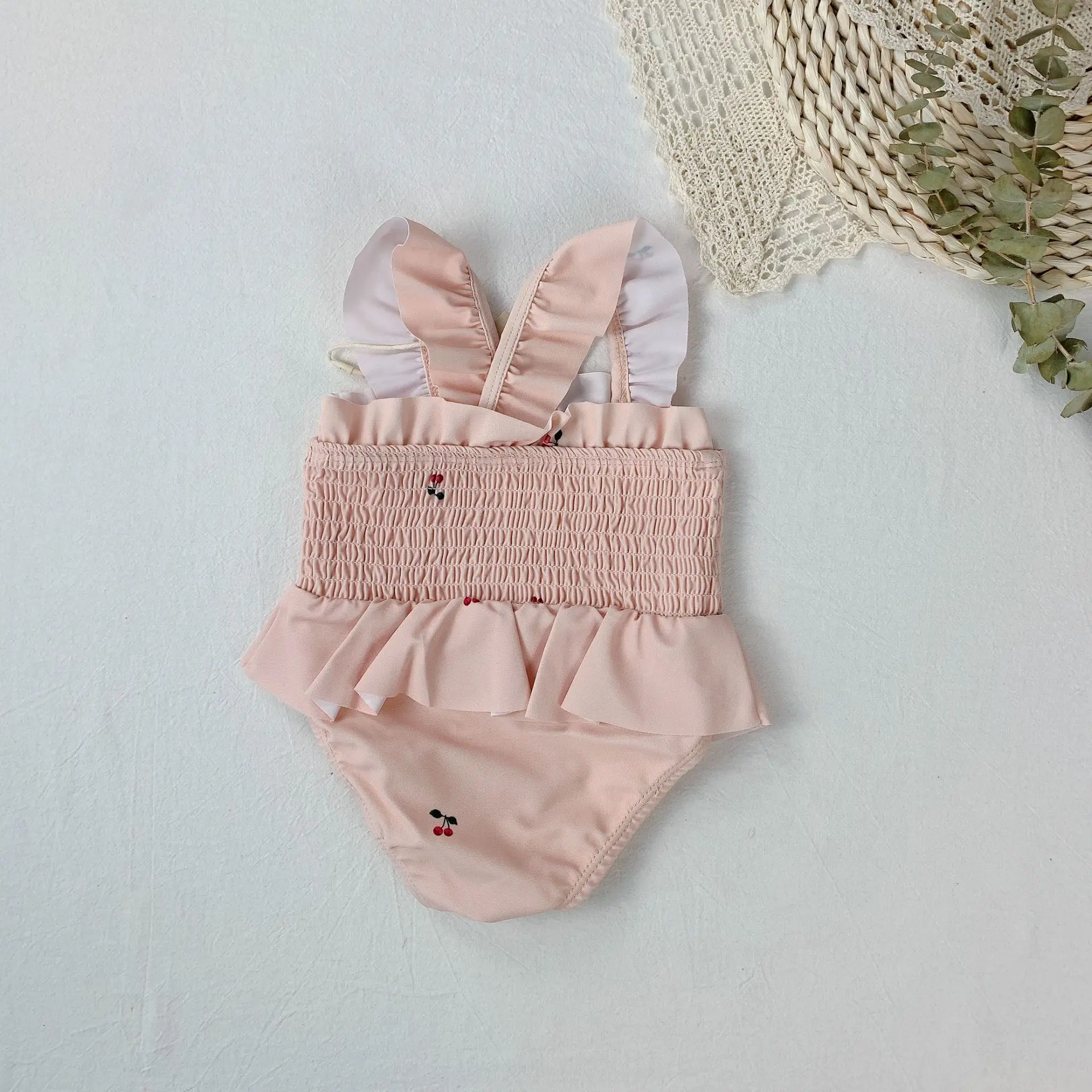 2021 Новое летнее платье для маленьких девочек Купальник с цветочным рисунком