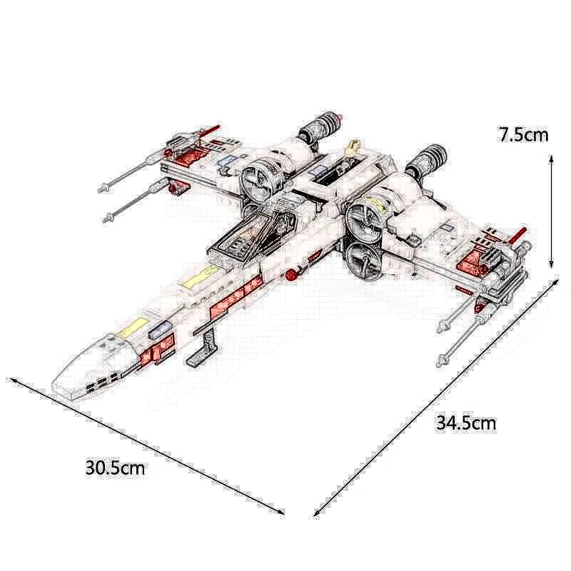 1580 + блоки из серии &quotЗвездные войны&quot серия Звездные войны X Y крыло Attackt Aircraf 05039