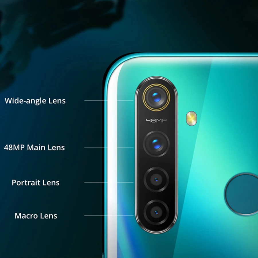 Realme 5 Pro 6 3 дюймовый мобильный телефон Snapdragon 712A IE Восьмиядерный 48MP AI камера 4035 мАч