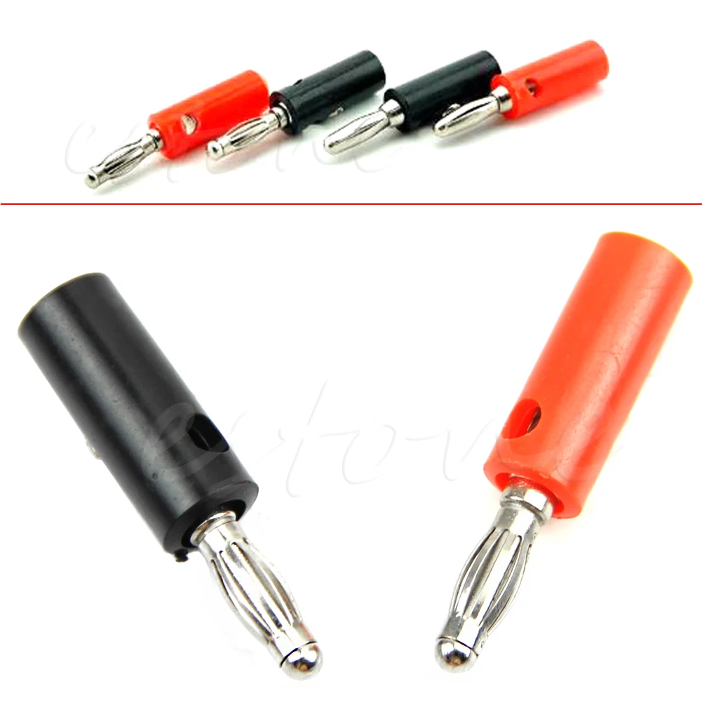 

10pcs Speaker Wire Banana Plug Connectors 4mm Adapter Real Cable Entry