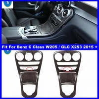 center control gear shift water cup holder decoration panel cover trim for mercedes benz c class w205 glc x253 2015 2021 abs