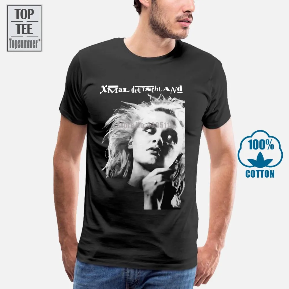 Xmal Deutschland-Camiseta Goth 4Ad para hombre, camisa de manga corta con letras de Sisters Of Mercy The Cure Uk Siouxsie Banshees