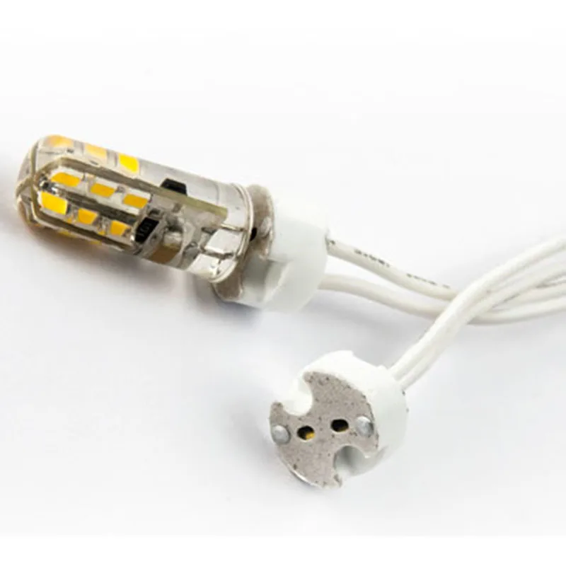 Белая керамическая галогенная Светодиодная лампа MR16 G4 mr11 g5.3 g6.35 50 шт. 7 см 10 15 20