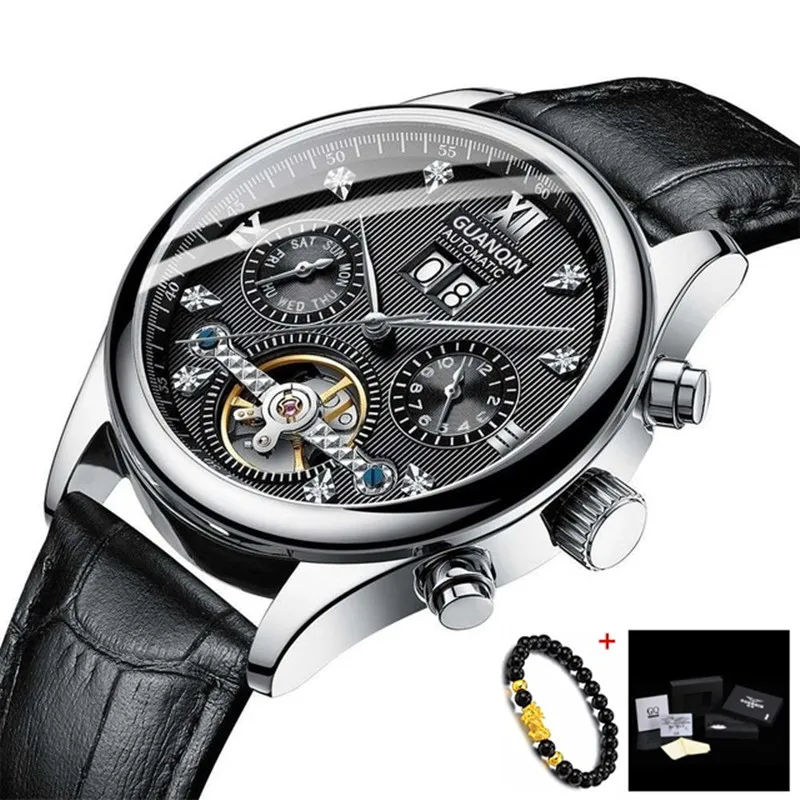 

GUANQIN horloge heren automatic self wind watch men luxury brand new men automatic mechanical watches mens wrist watch 2019