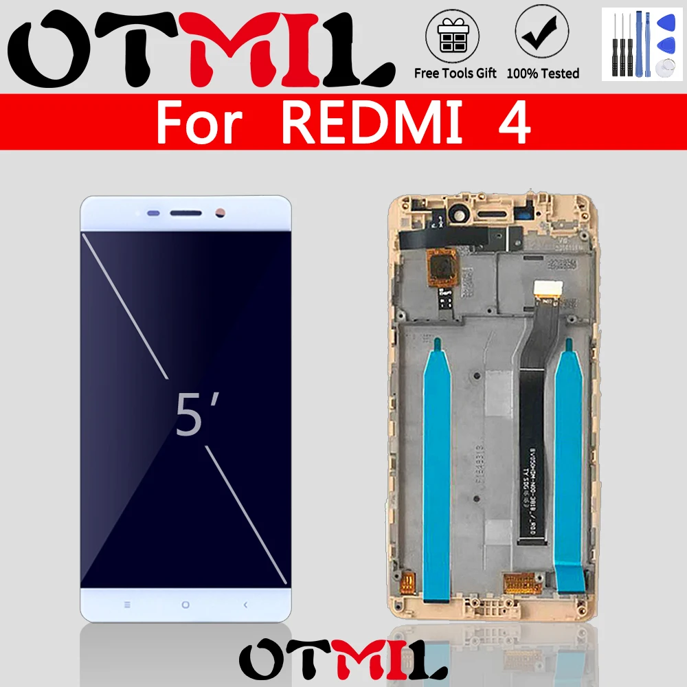 

ЖК-дисплей OTMIL 5,0 дюйма IPS для Xiaomi Redmi 4, ЖК-дисплей, сенсорный экран, дигитайзер для Redmi 4 Standard Edition, 2 Гб ОЗУ, ЖК-экран