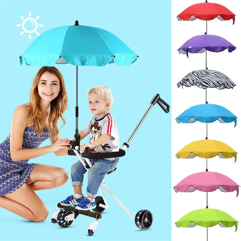 

Зонт для детской коляски, солнцезащитный козырек с защитой от УФ-лучей, 360 регулируемые зонты для коляски, стрейчевая подставка, аксессуары ...