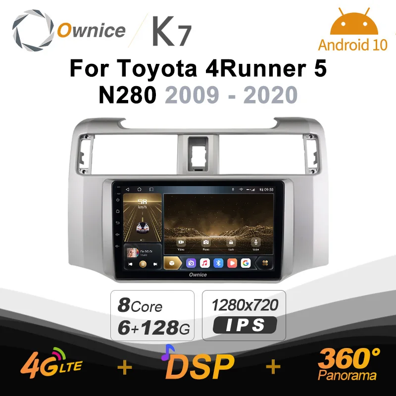 

Автомобильный радиоприемник Ownice 6G + 128G Android 10,0 для Toyota 4runner 5 N280 2009 - 2020 мультимедийный плеер аудио 4G LTE GPS Navi