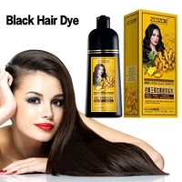 500ml black hair dye shampoo turn grey or white hair into darkening shinning quickly in 5 minutes hair coloring hair care tool