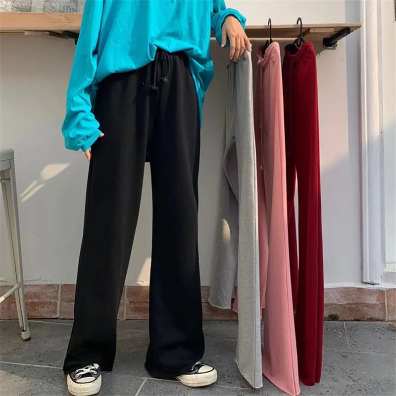 Брюки Alien Kitty женские прямые с эластичным поясом повседневные штаны завышенной