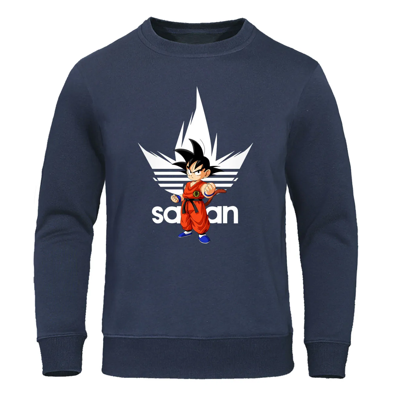 dark blue 6-5 Dragonball Z Dbz Son Goku Hoodies Japanese Anime Pullover Men Harajuku Hoody Casual Streetwear DragonBall Z Men's Sweatshirts - Цвет: dark blue 6-5