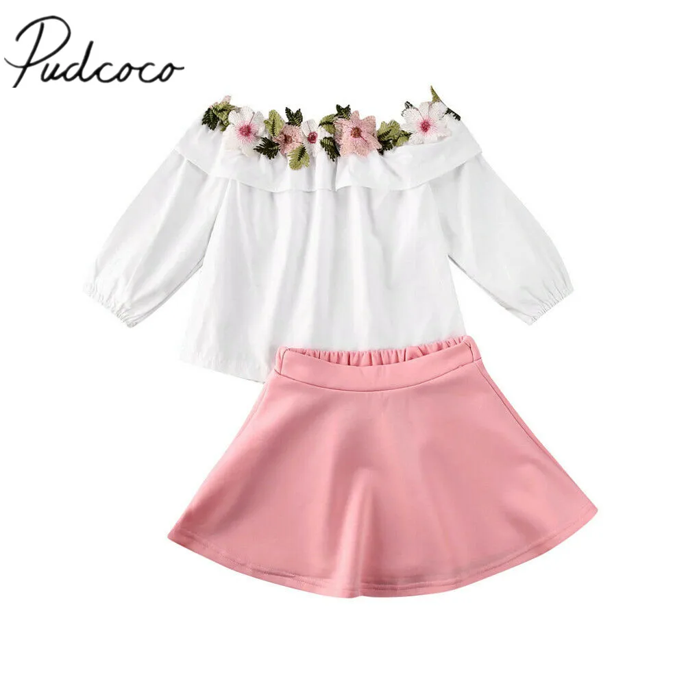 2020 г. Весенне осенняя одежда для малышей милая детская девочек топ с вышивкой