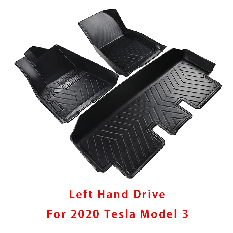 

Fully Surrounded Special Foot Pad For 2020 Tesla Model 3 Car Waterproof non-slip Floor Mat TPE Modified Car Accessories 3Pcs/Set