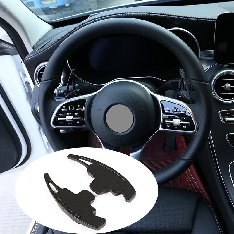 2 шт. алюминиевый сплав для Mercedes Benz C GLC E класс W205 W213 X253 2015 2020 рулевое колесо сдвиг