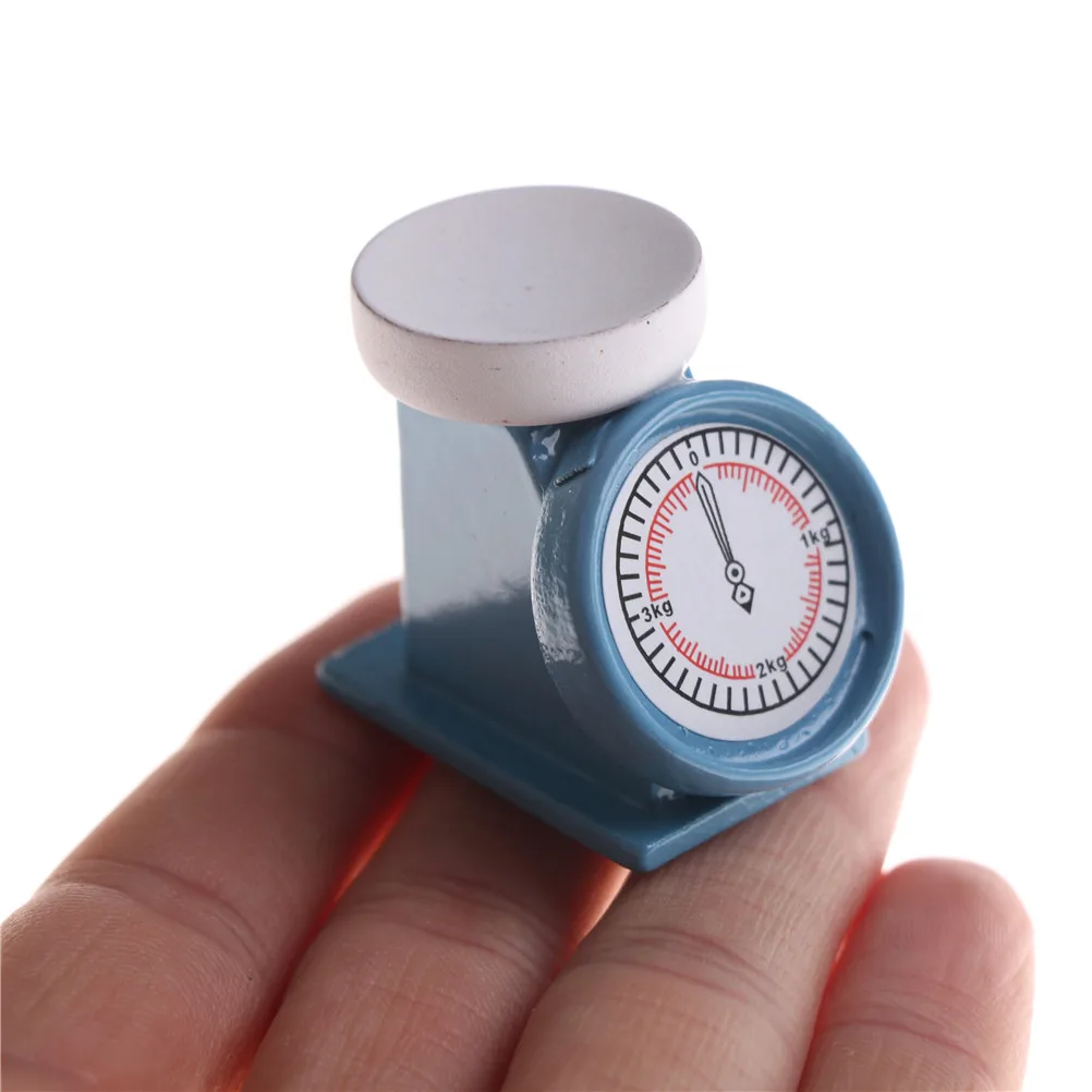 1PCS Weigh Scale Dolls House Accessories Miniature Gifts Blue Wholesale Hot Sale 1:12 | Игрушки и хобби