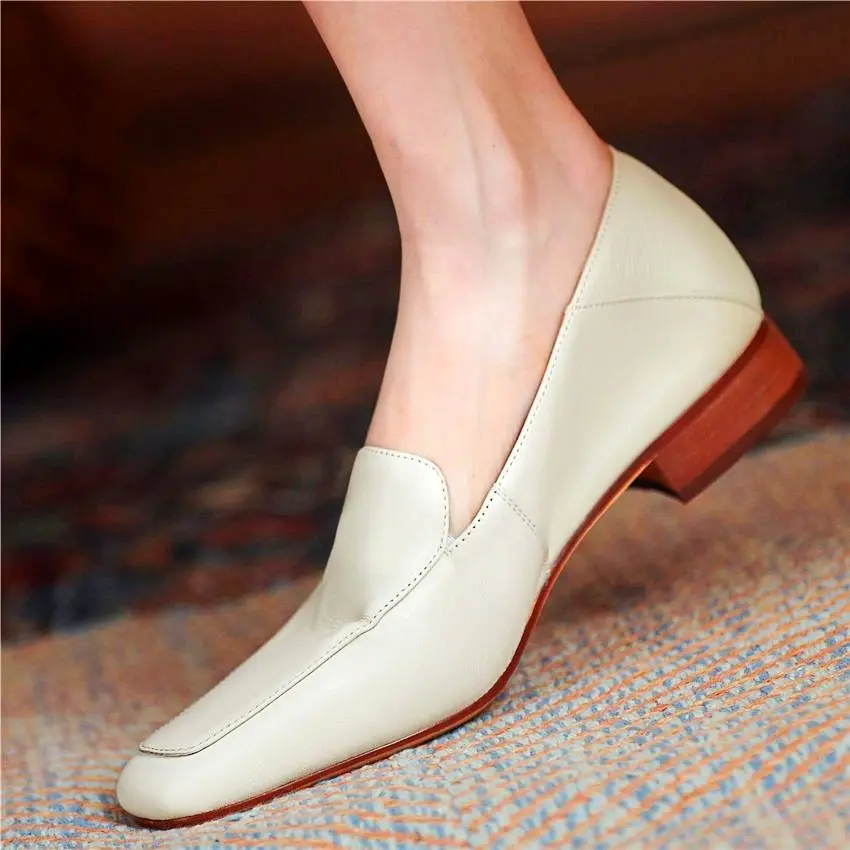 

Oxfords Women's Genuine Leather Ballet Flats Mary Janes Round Toe Loafers Shoes Driving Comfort Office Elegant Shoes