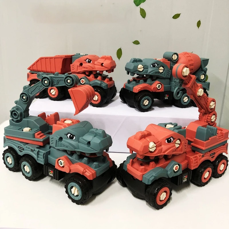 

Dinosaur STEM Block Assembly Construction Car Toy w/ Screwdriver Preschool Kindergarten Hand-on Ability Educational Toy