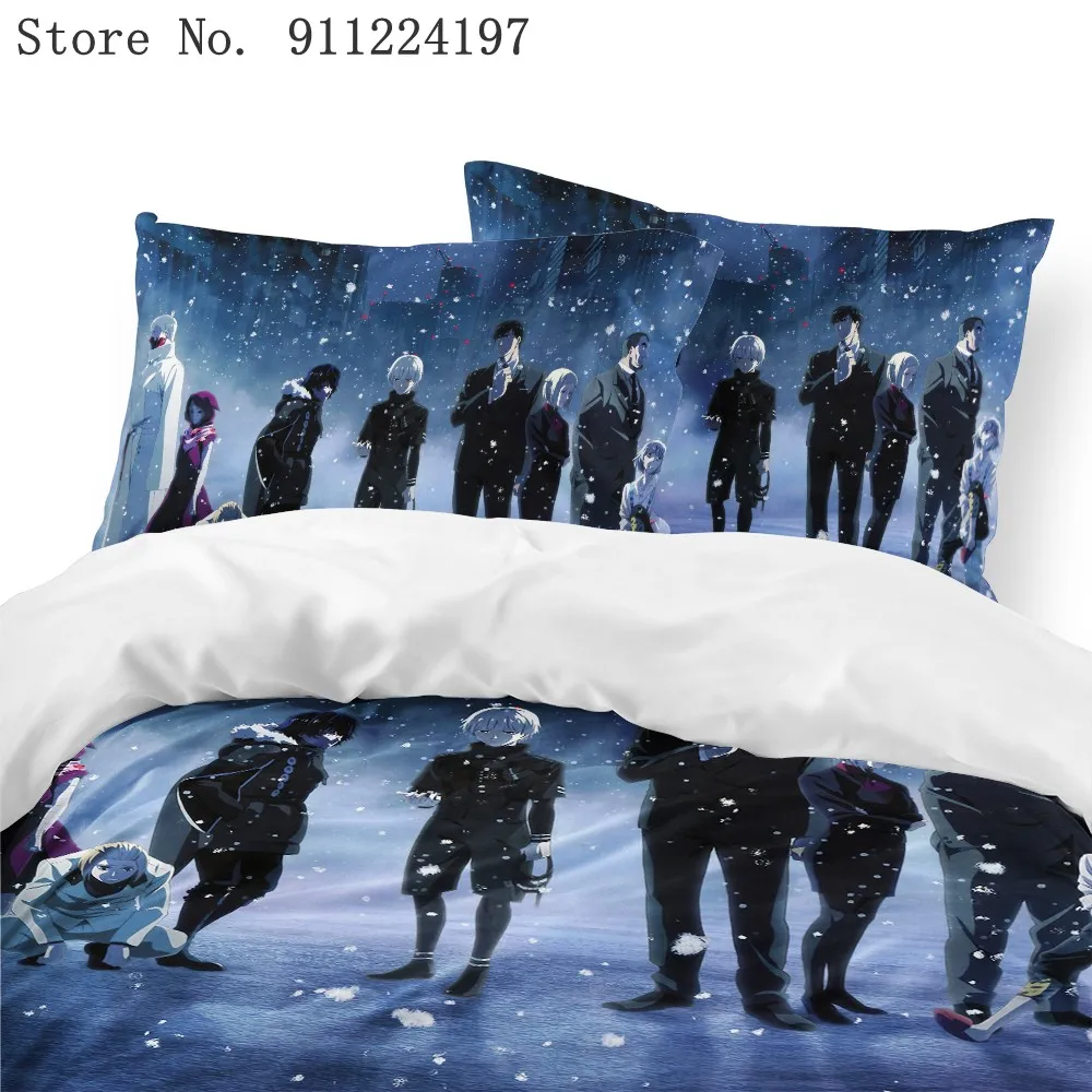Комплект постельного белья с цифровым 3D-принтом аниме Токийский Гуль высокое