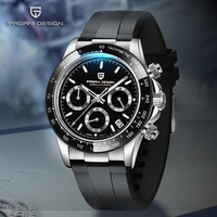 pagani design men quartz watch sapphire luxury men chronograph silicone wristwatch top brand fashion men watch waterproof 100m