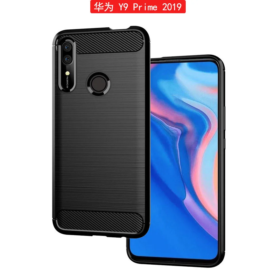 Чехол из углеродного волокна для huawei P Smart Z чехол противоударный бампер