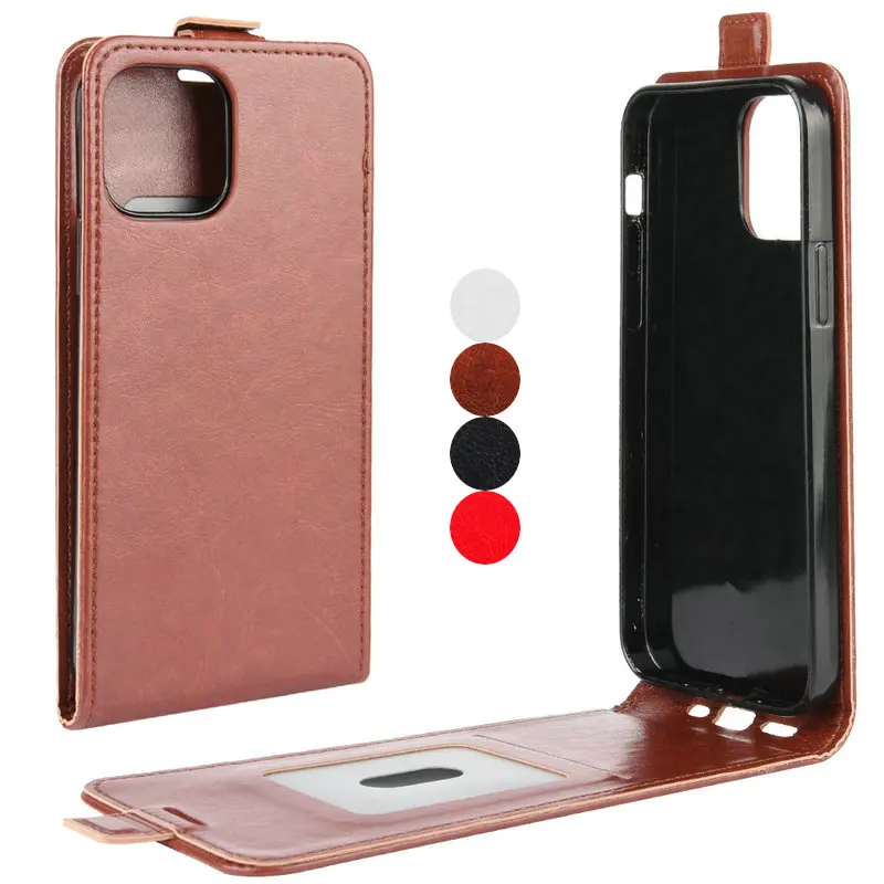 

Vertical Flip Case for Iphone 12 5.1" 6.1" 6.7" Wallet Cover for New Iphone 12 Phone Cover Shockproof Case