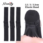 Лидер продаж, регулируемая черная эластичная лента Nunify для сетки для волос, шапка для парика, кружевная шапочка для парика, сетка для шитья, высокоэластичная лента s