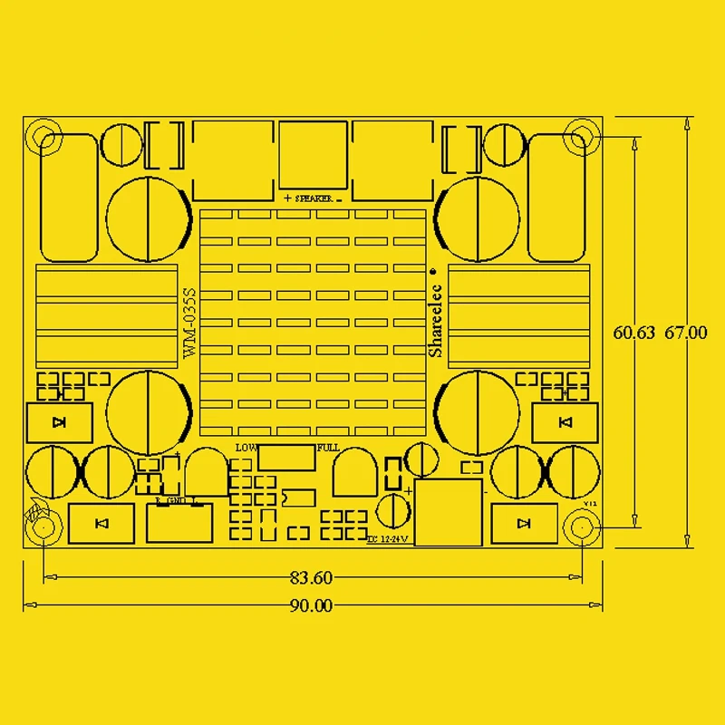 

Power Amplifier Board HIFI 2.0 Stereo Two-Channel Power Amplifier Board DIY TPA3116D2 150W DC12V24V